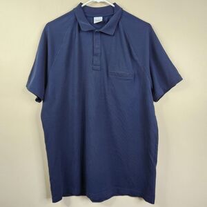 Outdoor Voices Mens Short Sleeve Snap Button Closure Polo Shirt Large